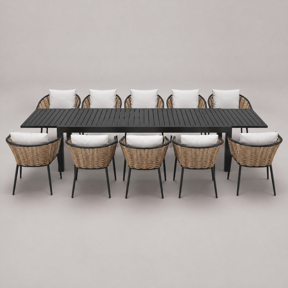 Hotel-Style Aluminium Dining Set - front view