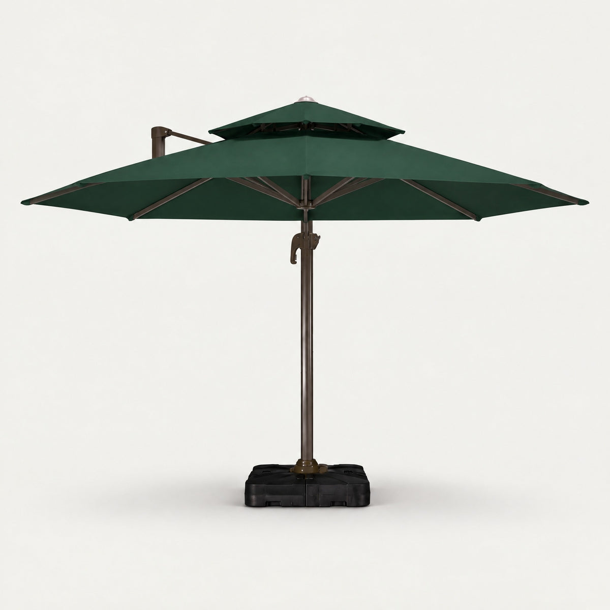 Large Cantilever Umbrella, Green - front view