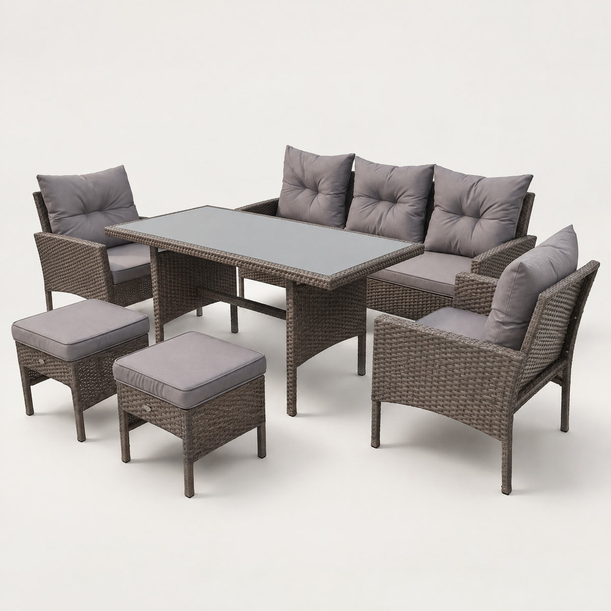 Rattan Outdoor Lounge and Dining Set - side view