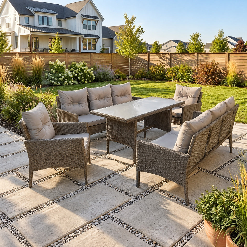 8-Piece Rattan Outdoor Lounge Set