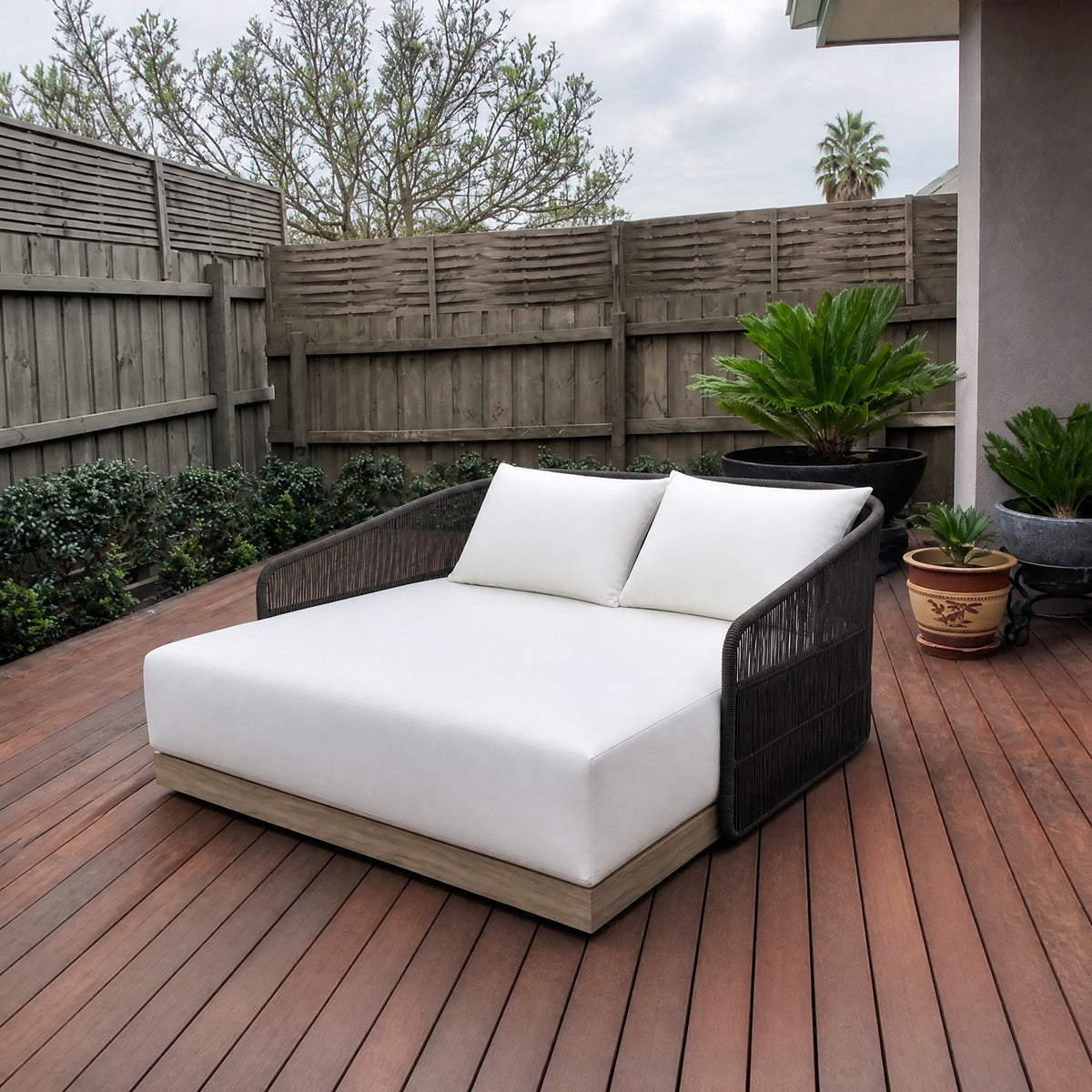 Rope Outdoor Daybed, Aluminium Base